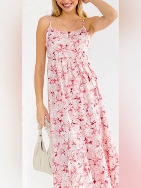 Hayden Pink Floral Maxi Dress